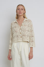 TASHA CROP JACKET | IVORY